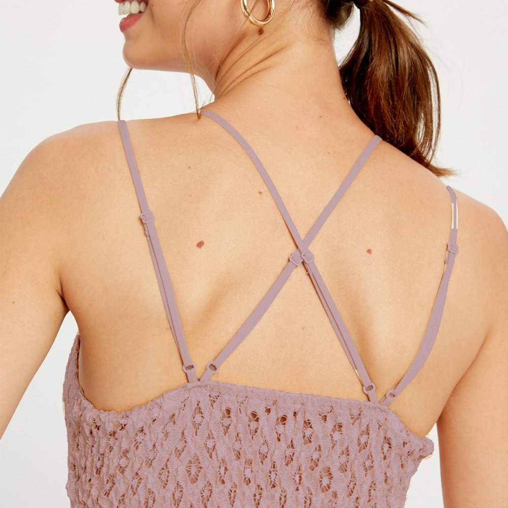 Natasha Lace Bralette in Dusty Blush